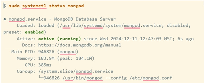 Verify MongoDB services is up and running